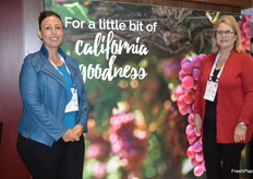 Maria Montalvo and Karen Hearn with the California Table Grape Commission.